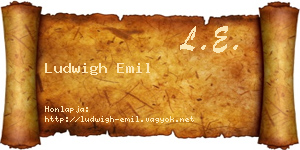 Ludwigh Emil névjegykártya